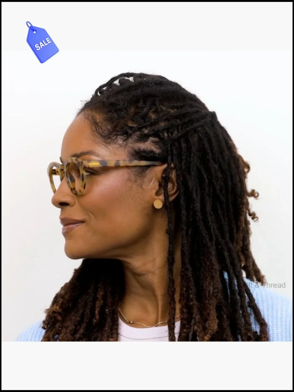 Women's Round Blue Light Blocking Reading Glasses with Spring Hinges